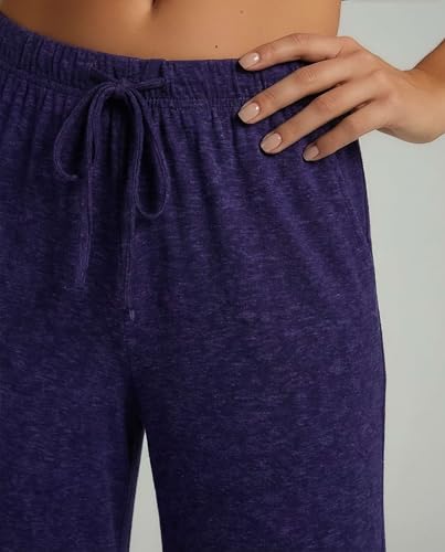 Image of Real Essentials 3 Pack: Women's Soft Palazzo Pants - Wide Leg Yoga Casual Loungewear Pajama Pj Bottoms (Plus Available)