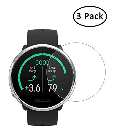Youniker 4 Unidades Protector de Pantalla para Polar Ignite Cristal Vidrio Templado para Polar Ignite Fitness Watch 9H Dureza Sin Burbujas