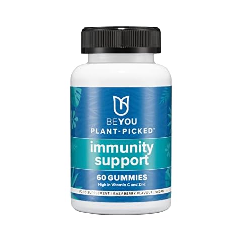 BeYou Plant-Picked Immunity Support Gummies with Vitamin C and Zinc | Vegan-Friendly | All Natural Ingredients - 60 Gummies Cover