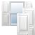 Mid America 00021463001 Standard Size Williamsburg Double Panel Shutter (Per Pair), 14 3/4"W x 63"H, White