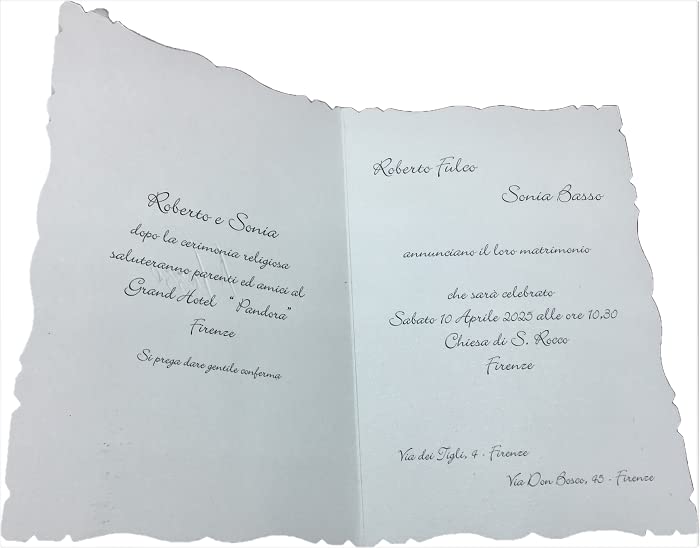 Invitations Mariage personnalisées - Lot 60 pièces de participations mariage 315423
