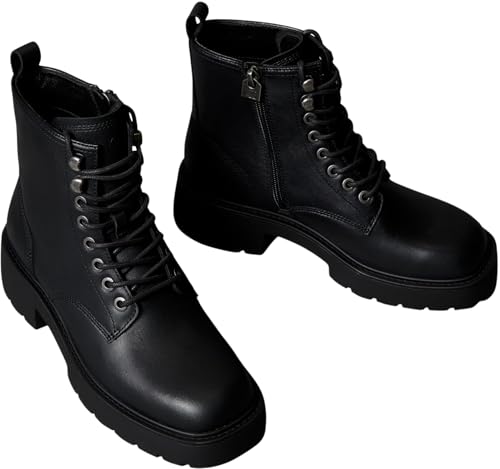 Bottines et boots Calvin Klein CHUNKY LACE UP ZIP BOOT pour - vue 4