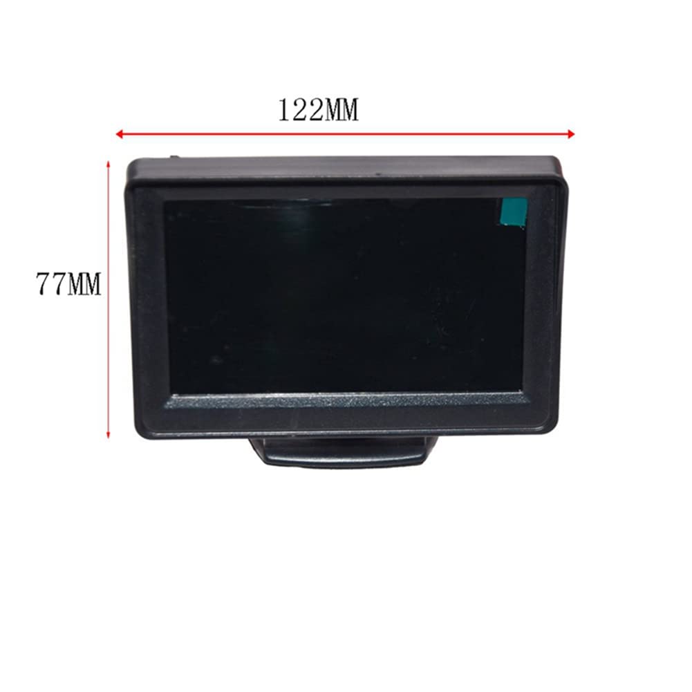 CáMara de VisióN Trasera Amplio Pantalla LCD TFT de 4,3 Pulgadas o Monitor VisióN una Prueba de Agua Copia de Seguridad de Marcha AtráS, CáMara de Monitor