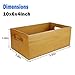 A Selected Pine Wood Organizer Open Box 4 Packs, 6x10 Wooden Storage Container with Handle for Bathroom and Kitchen