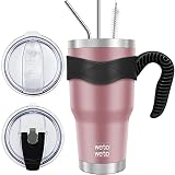 WETOWETO 30 oz Tumbler Stainless Steel Vacuum Insulated Coffee Ice Cup with Handle, Double Wall Vacu