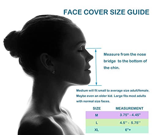 comfso Extra Large Face Masks,3Ply Black Face Mask for Men Adults with Big/Beard Face,Breathable Cloth Mouth Cover Adjustable