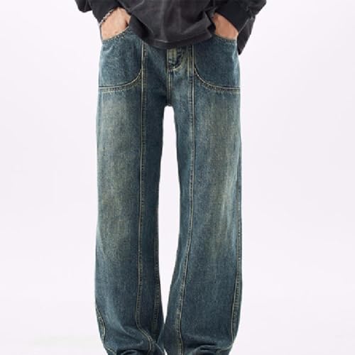 Jeans Pants Trousers Denim Spring and Autumn Men's High Street Loose Straight Versatile Handsome Men2