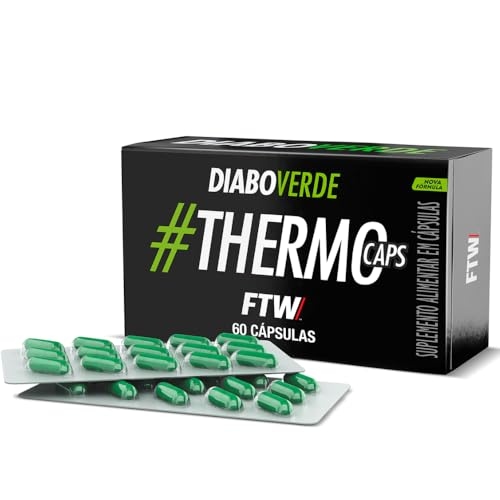 FTW Termogênico ThermoCaps 200mg com 60 Cápsulas Diabo Verde – Suplemento Termogênico com Cafeína, L-Arginina e Picolinato de Cromo para mais Energia, Foco e Desempenho