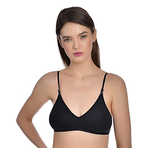 Image of Aimly Women's Cotton Non-Padded Non-Wired Low Coverage Regular Bra Pack of 3