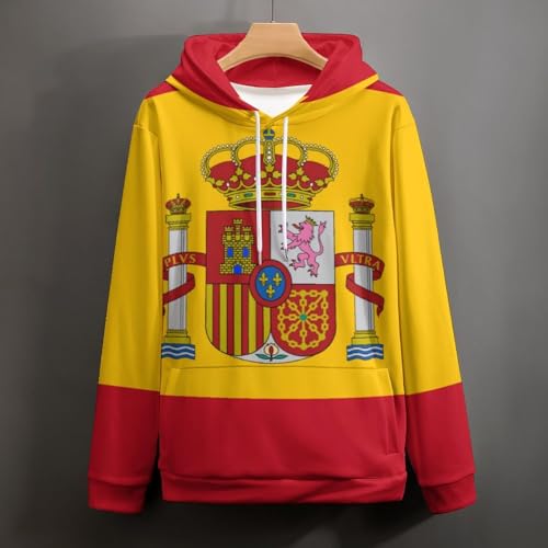 Sweat à capuche Espagne imprimé 3D pull unisexe manches longues tendance Harajuku