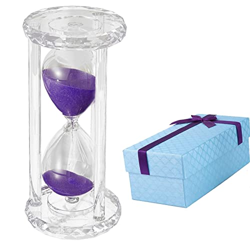 30 Minute Hourglass Timer With Purple Sand And Gift Box #TOP4