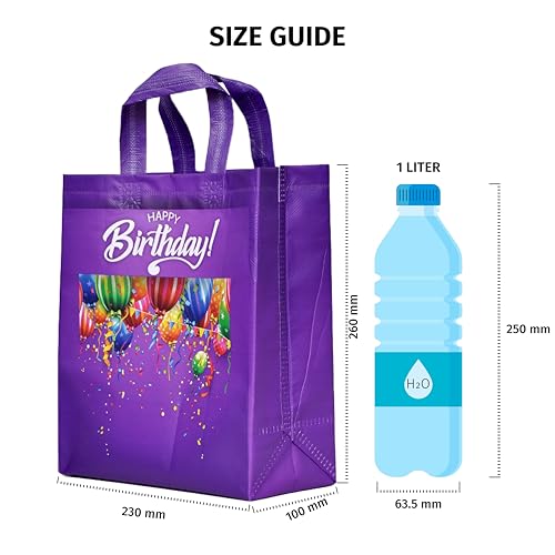 Image of Go Packy Happy Birthday Gift Bags - Best Birthday Return Gifts Reusable Non-Woven (30)
