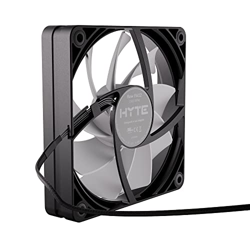 Hyte Flow Fa12 Triple Fan Pack (120Mm), High Performance Pwm Gaming Case Fan, 1500 Rpm, 4-Pin, Fluid Dynamic Bearing, White #TOP4
