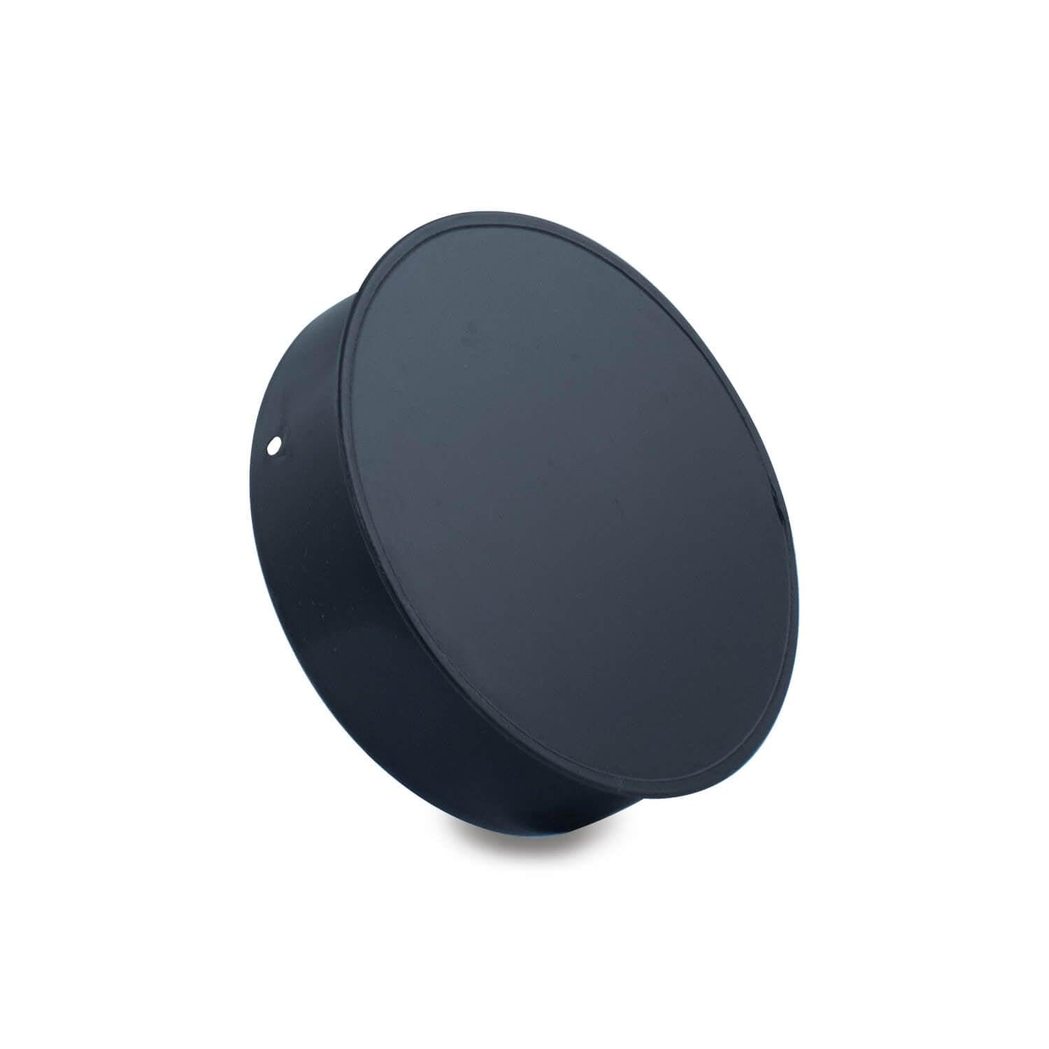 CAEXVEN Tapón de Conductos para chimeneas en Acero Negro Vitrificado - Serie Lisa - 120 mm