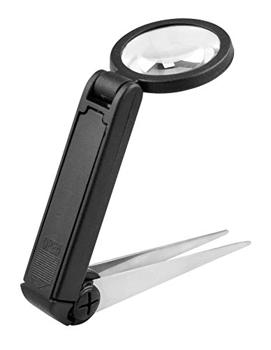 SE LED Illuminated Magnifier with Tweezers - MC47L