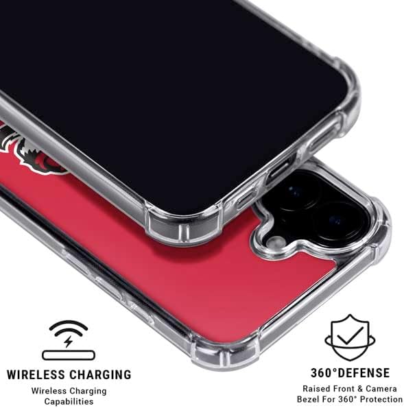 Skinit Clear Phone Case Compatible with iPhone 16 - Officially Licensed North Carolina State University Wolfpack Design