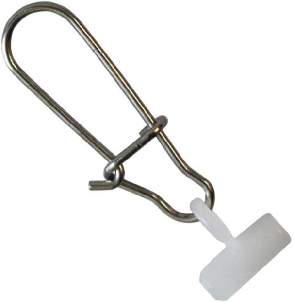100ps White Fishing Sinker Slide+6# Silver Snap for Fish Finder