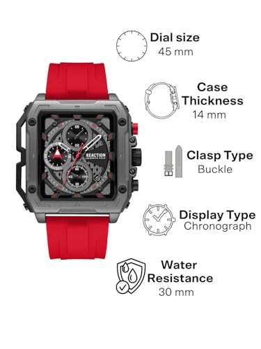 Image of Kenneth Cole Reaction Black Dial Men's Watch - KRWGO0070305