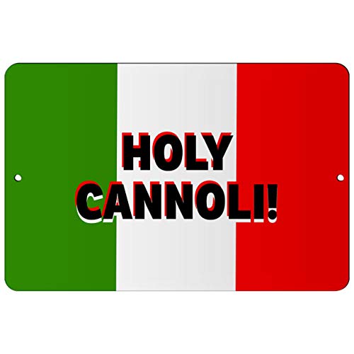 Makoroni - HOLY Cannoli! Italy Design 12x18 inc Aluminum Decorative Wall Street Sign
