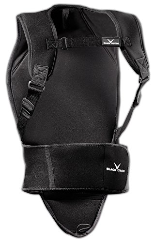 BLACK CREVICE Protezione per la schiena I Paraschiena unisex I Gilet protettivo per sport invernali e sci I Protezione dorsale con spallacci regolabili I Gilet protettivo ergonomico - Image 3