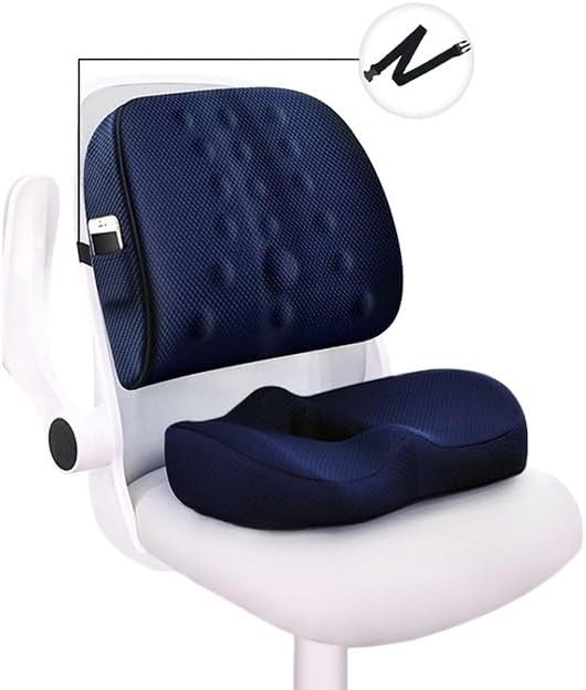 Miniatura 7 de Cojín de asiento Cojín de espuma viscoelástico para silla de Oficina, Cojín de protección para Glús, Hemorroides, para Invierno Asiento de espuma