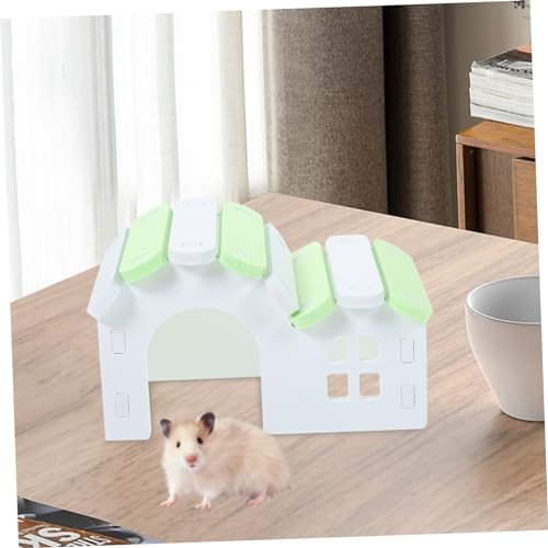Beavorty Hamster Hideout Wooden House Small Animal Sleeping Nest Hut for Hamsters Guinea Pigs Hideaway 14.00X9.50X8.00cm - Image 3