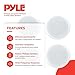 Pyle PDIC Series 5.25 Inch 150 Watts 4.8 Ohms Round Flush Mount Wall and Ceiling Home Speakers with Directable Polymer Dome Tweeter, (4 Pack)