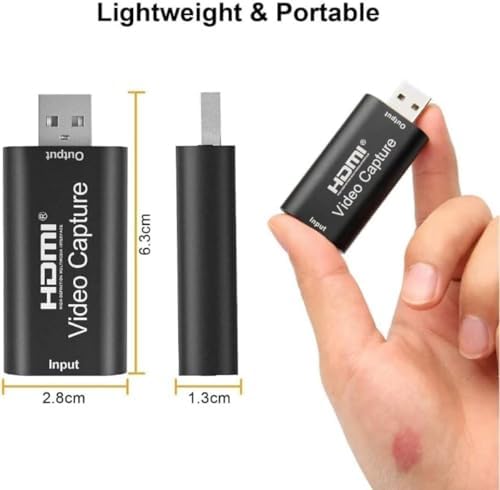 Coverzone Ekran Görüntüsü Kayıt, Ses ve Video Capture Yakalama Kartı 1080p 30fps HDMI - USB Yakalama Kartı, Yüksek Çözünürlük, Canlı Yayın, Oyun ve Video Kaydı İçin İdeal - Görsel 6
