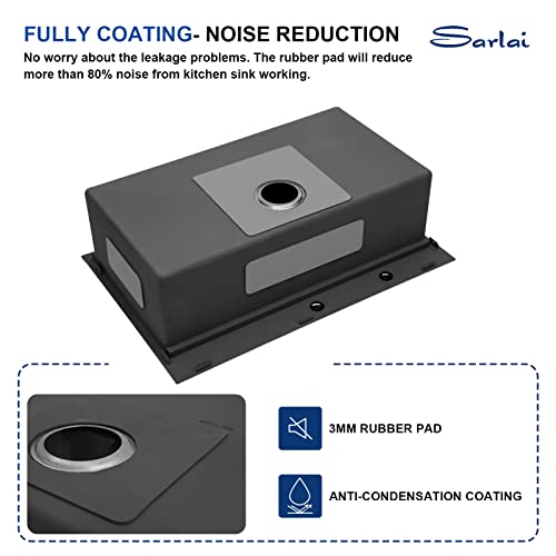 30 Drop In Kitchen Sink Workstation - Sarlai 30 X 22 Inch Stainless Steel Sink Topmount 16 Gauge Deep Single Bowl Ledge One Basin Overmount Sink #TOP6