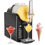 Awootsv Slush Maschine Schnellgefrier-Getränke 2L Kein Eismaschine Temperaturanzeige mit 6 Programmen Selbstreinigungsfunktion Zur Zubereitung von Softeis, Cocktails, Frappé, Milchshakes, Margaritas