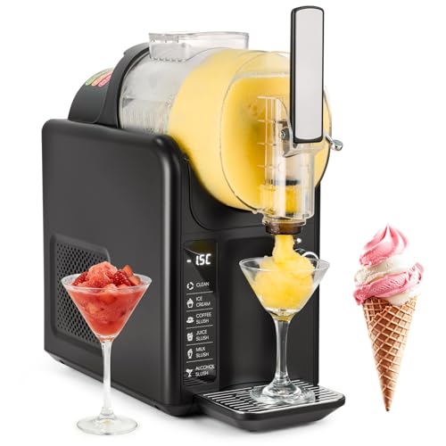 Awootsv Machine à granita sans glace congélation rapide machine à slush boissons glacées de 2L avec 6 modes préréglés autonettoyante pour crème...