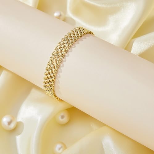 14K Gold 10mm Mesh Chain Link Bracelet | Gold Bracelets For Women | Jewelry Gift3