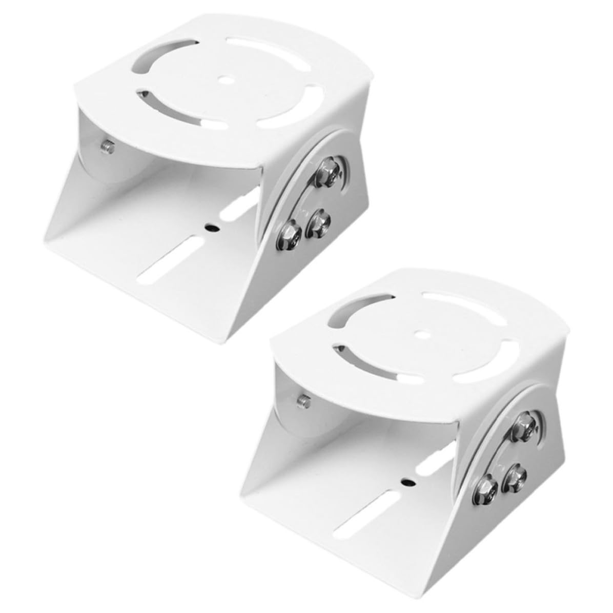 Soporte de cámara de seguridad de acero blanco con ajuste multiángulo, 2 piezas para pared 8
