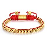 WP WEPICK Pulseras chapadas en oro de 18 quilates para hombre, cadena de eslabones francos, pulsera ajustable de acero inoxidable, joyería para hombre, regalo de cumpleaños, For Wrist 6.5-8 Inch, No
