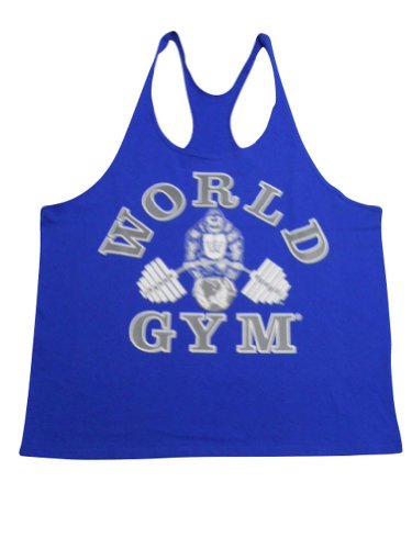 World Gym Stringer Tank Tops- STT01- Royal Blue- L