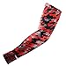 Arm Sleeve, COOLOMG (One Piece) Youth Adult Compression Elbow Sleeve for Cycling Basketball Baseball Driving Outdoor Sport Digital Camo Red Black XXS
