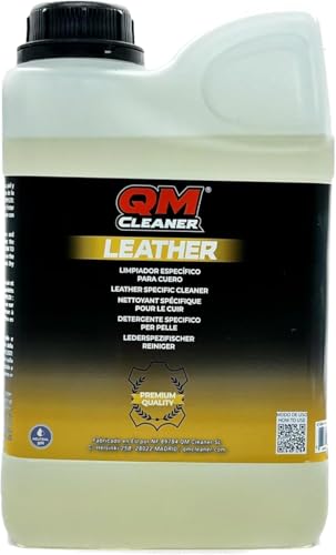 QM Cleaner Limpieza del Cuero rápida y eficaz. Cuidado y Limpieza de la tapicería del Coche, sillones Sofa de Cuero. Limpia en Profundidad (2 litros)