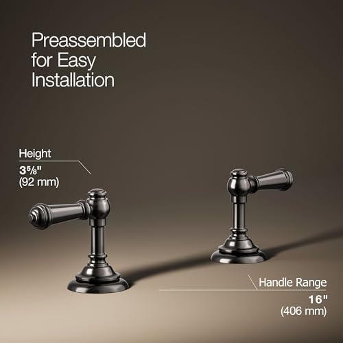 KOHLER 98068-4-TT ARTIFACTS™ WIDESPREAD HANDLES, LEVER, Vibrant Titanium by Kohler - Image 4