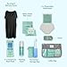 Mama & Wish® Postpartum Essentials Kit (14-Piece) - Includes Hospital Post Partum Essentials for Women After Birth, Labor and Delivery Gown, Peri Bottle, Witch Hazel Foam, Pad Liners & More!