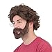 Costume Agent Adult Unisex Deluxe Alan Party Late Hangover Wig Beard and Sunglasses Set Halloween Cosplay Accessory