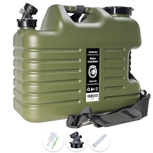 SLOYUNLU 5 Gallon Water Jug with Spigot, BPA Free Leak-Proof Camping Water Container, Portable...
