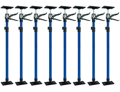 8 Stk. Deckenstütze 115-290cm bis 30 kg, stufenlos höhenverstellbar, aus Stahl, Montagestütze, Schnellspannstütze Baustützen Türspanner Einhand-Stütze Teleskopstange Zargenspanner
