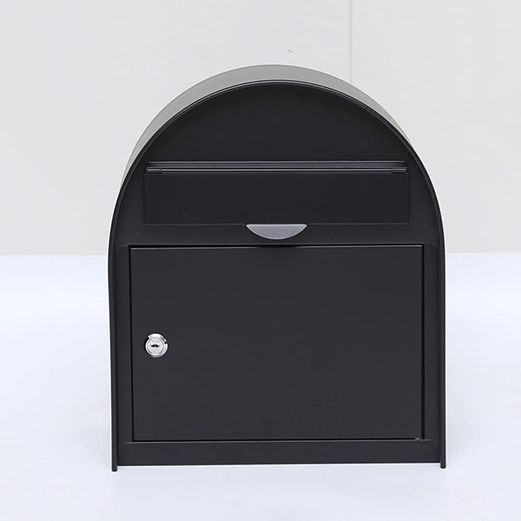 HBJWOV Outdoor Rainproof Household Mail Box with Lock for Express Delivery Documents, Wall-Mounted Mail Box with Lock