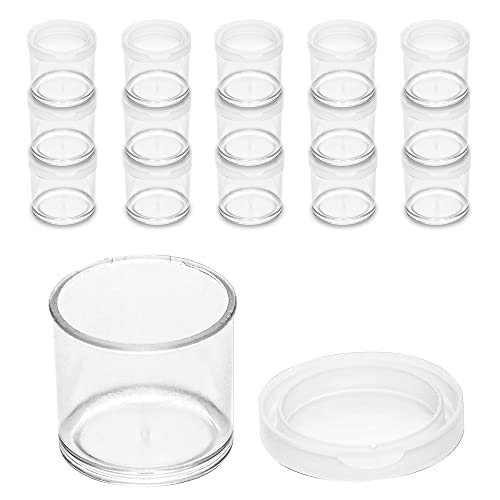 Decorrack 16 Plastic Mini Containers With Lids, 0.5Oz, Craft Storage Containers For Beads, Glitter, Slime cover