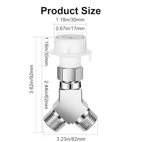 Image of Serplex Washing Machine Faucet Splitter Y Shape Water Divider
