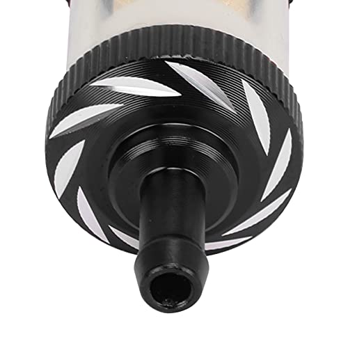 Motorrad-Benzinfilter, Carving Hitzebeständigkeit Motorrad-Kraftstofffilter für Motorräder mit 6 mm Durchmesser(Schwarz)