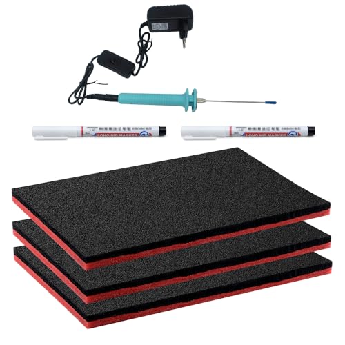 3 Stück 45 * 30 * 2.5CM SäTze Precision Defined Werkzeugkiste Schaumstoff,Schaumstoffeinlage Werkzeug,Schaumstoff Werkzeugeinlage,- EinsäTze FüR Koffer Mit Schneidwerkzeugen ausgestattet