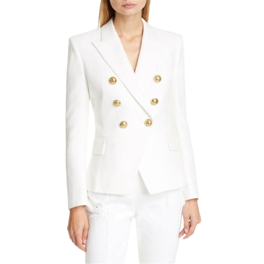 Blazer Damen,Elegante Damen-Blazerjacke mit Reverskragen, Langen Ärmeln und schmaler Passform, vielseitig einsetzbar, ideal fürs Büro.