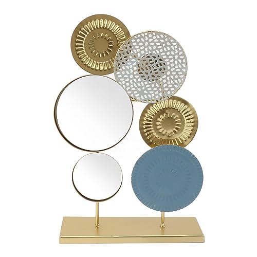 MEEVINWH Espejo de alta definición, diseño minimalista moderno, para decoración del hogar, material artístico de hierro, funcionalidad versátil, elegante espejo de pared, reflejo sin distorsión