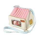 Vogel Transportbox,Tragbares atmungsaktives warmes Haustierzubehör mit Edelstahlschale - Plüschtier Transportbeutel - Für Transport Tier Taube Büros Reise Fahrzeug Auto Roadtrip Täglich Innenraum Eink
